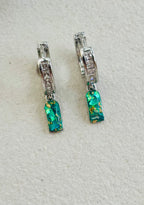 Ocean Aurora Small Rectangle Huggie