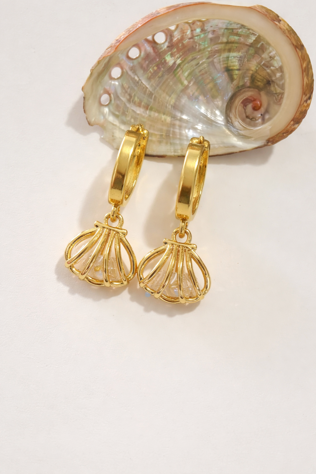 Oceana Bella Huggies 24k gold Plated Earrings