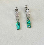 Ocean Aurora Small Rectangle Huggie