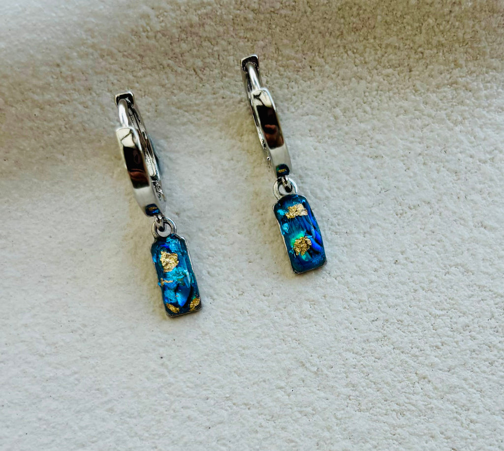 Velvet Tide Small Rectangle Huggie