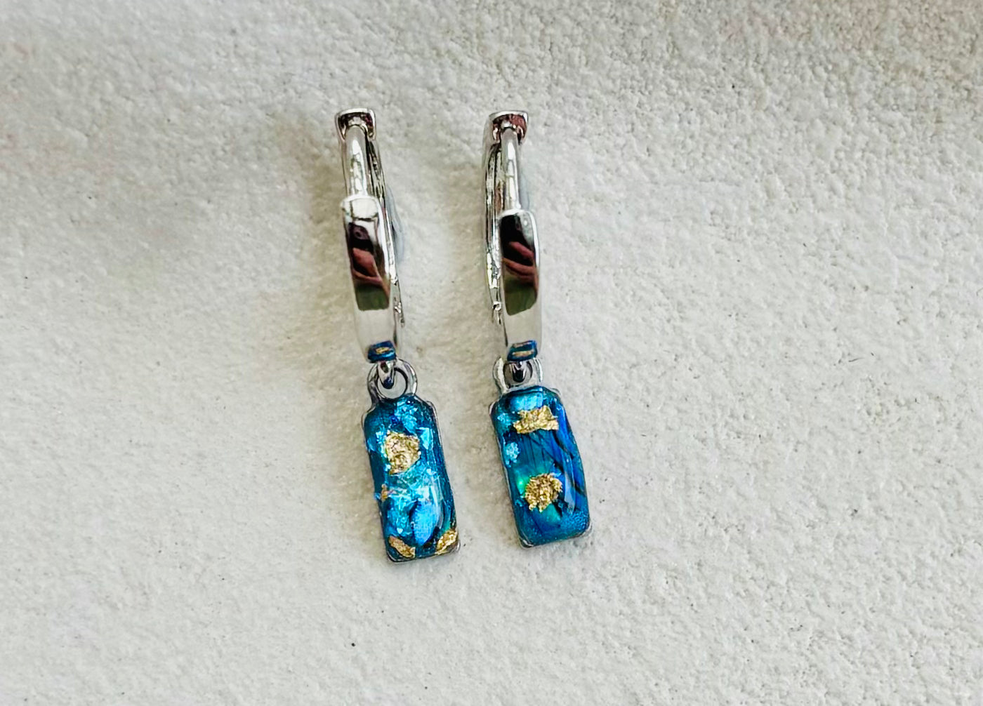 Velvet Tide Small Rectangle Huggie