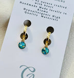 Isla Blue Round Huggie