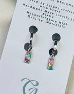 Rainbow Reef Rectangle Huggie