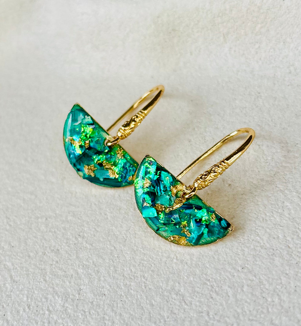 Ocean Aurora Semi Circle Earring Gold